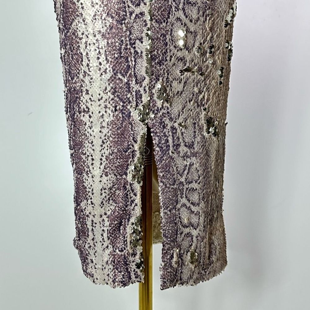 Dress the Population Strapless Sequin Snake-Print Midi Dress Size XXS .Mob Wife. - Picture 8 of 15